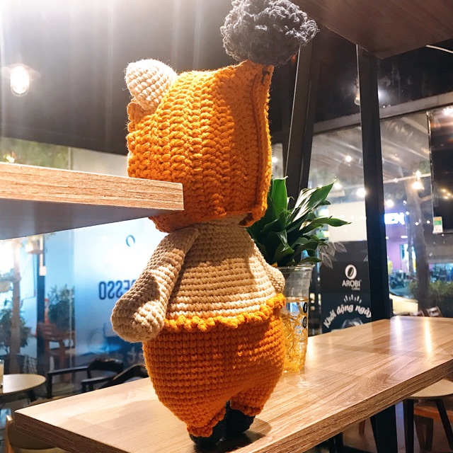 Gấu bánh mì bằng len - Gấu len handmade - quà tặng an toàn cho bé - quà tặng ý nghĩa