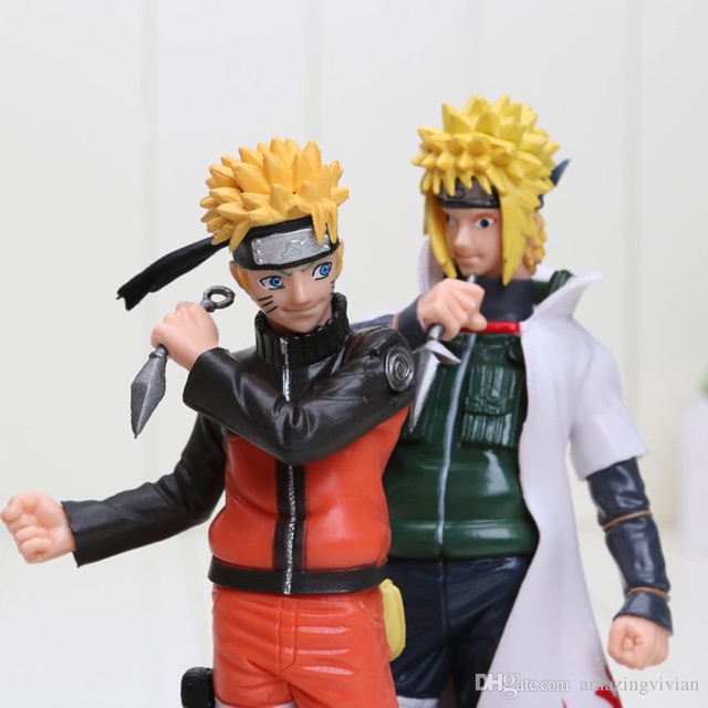 Set 2 Mô Hình Naruto + Namikaze Minato 16cm