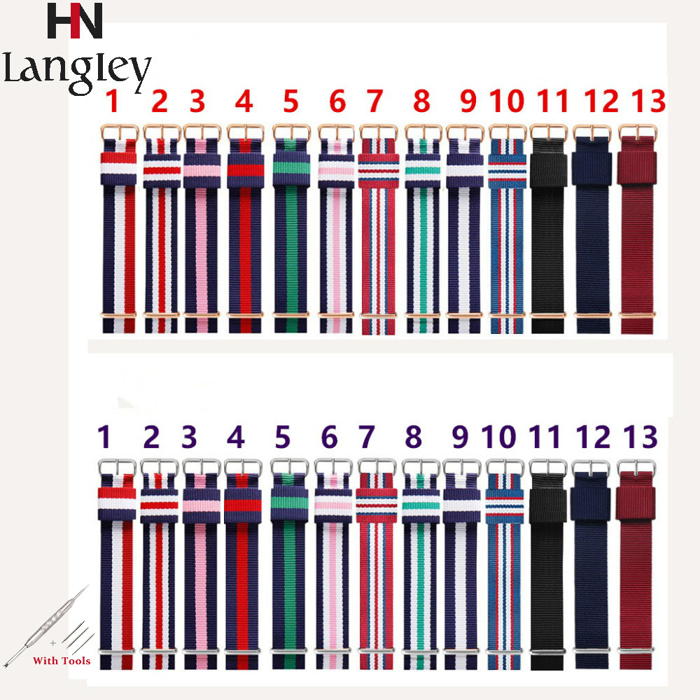 Dây đeo vải dù 14mm 18mm 20mm gắn đồng hồ thể thao