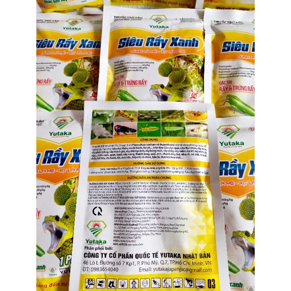 SIÊU RẦY XANH gói 100gr , đặc trừ rầy và trứng rầy