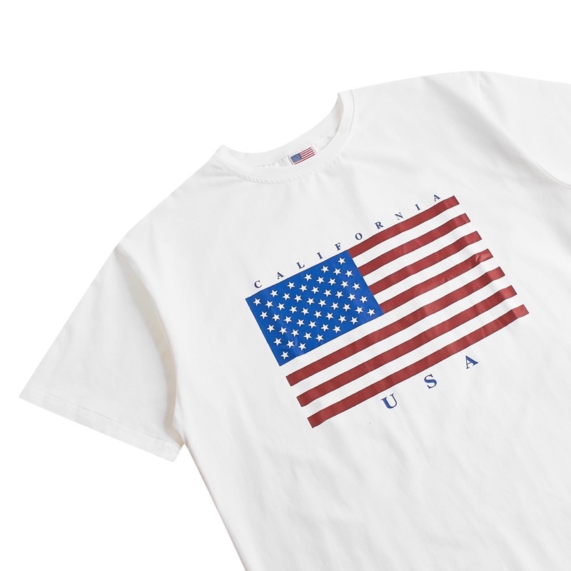 American Pie - Áo thun cờ Mỹ tay lỡ