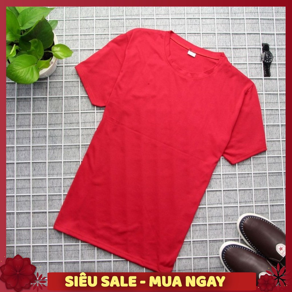 Áo thun trơn nam form rộng vải poly cotton cho mọi lứa tuổi NHIÊU MÀU SIÊU SALE