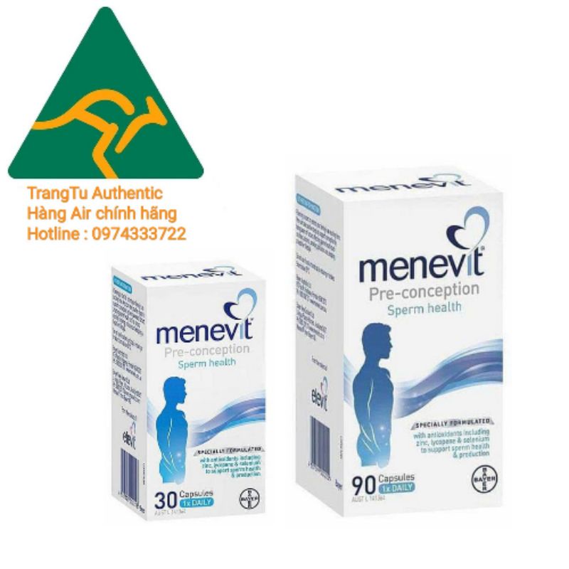 Viên uống Menevit 30-90 viên,viatmin cho nam giới hỗ trợ sinh lý,tăng khả năng thụ.thai