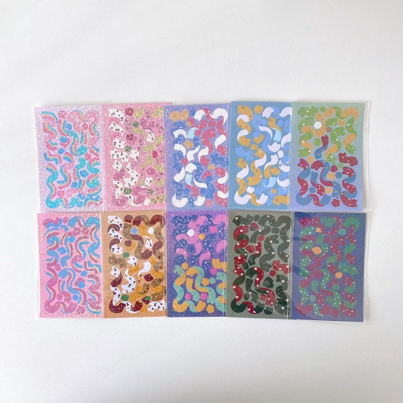 Sticker Ruy Băng Hologram Trang Trí Nhãn Dán Giá Rẻ