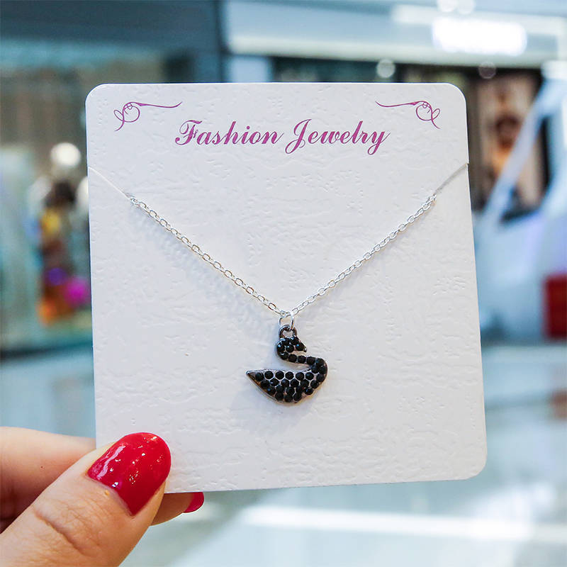 Vòng cổ Mặt Bông Tuyết / Gấu / Thiên Nga / Thiên Nga / Thiên Nga / Hươu Màu Đen Thời Trang Cho Nữ 2021