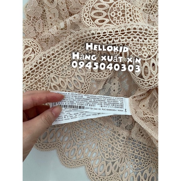 Áo sơ mi ren cắt lace thêu nữ