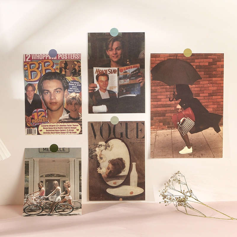 SET 13/14 TẤM POSTCARD VINTAGE AND MOVIE SPECIAL SIZE LỚN  - postcard dán tường trang trí