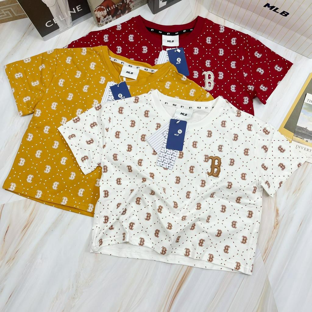 Áo Croptop MLB Nhiều Màu Sắc Logo Thêu NY LA Hàng Xuất Dư Full Tag Code