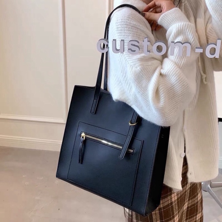 Túi đeo chéo sét 2 túi tote phối màu cao cấp sang trọng