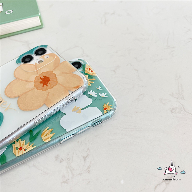 Case Xiaomi Redmi 9 Note9 Note9s Note9pro Note8 Transparent Clear Soft Case Fresh Flower Phone Cover