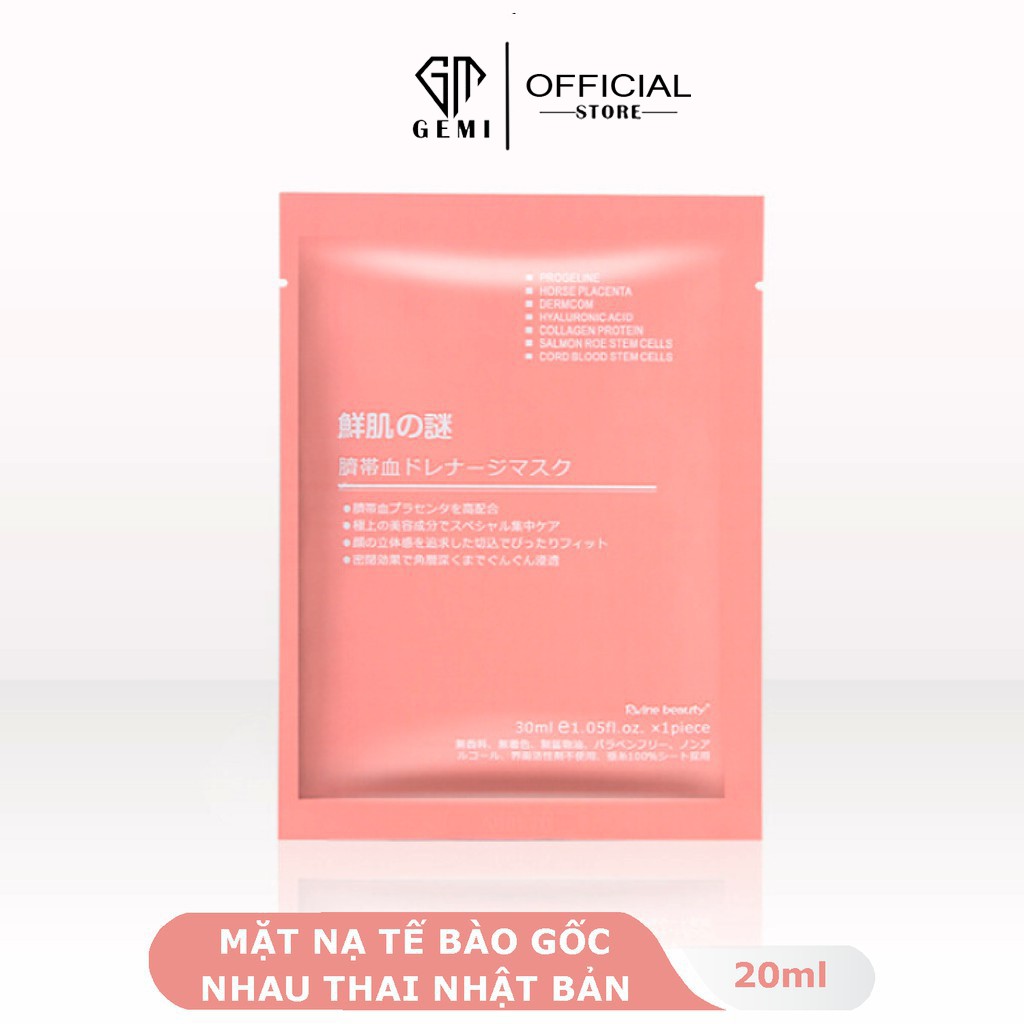 Mặt Nạ Nhau Thai Cừu 💞𝑭𝒓𝒆𝒆𝒔𝒉𝒊𝒑💖 Mask Cuống Rốn Tế Bào Gốc Nhật Bản Rwine Beauty Mặt Nạ Dưỡng Trắng Da - Cấp Ẩm -Thải Độc | BigBuy360 - bigbuy360.vn