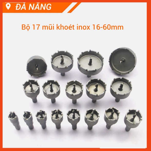 Mũi khoét inox lưỡi cắt hình răng hợp kim