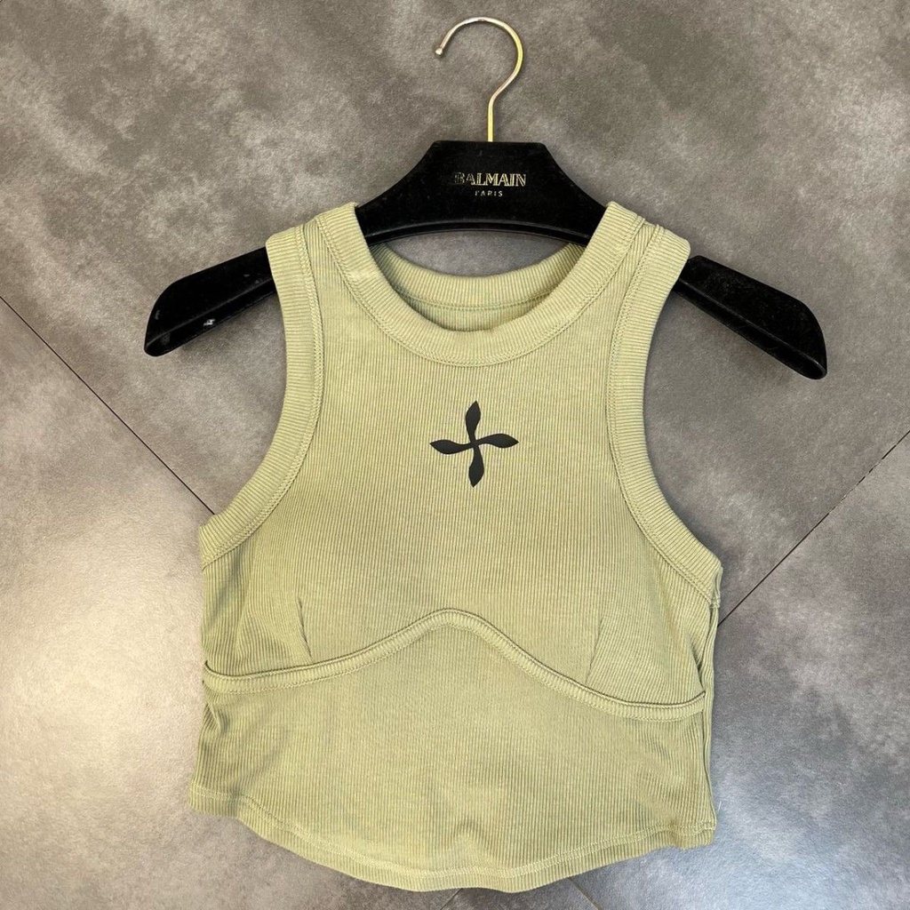 Bán Chạy!Áo Hai Dây Cổ Tròn Không Tay Có Đệm Ngực 22 Tuổi Phong Cách Âu Mỹ Quyến Rũ Cho Nữ