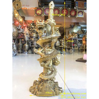 Rồng Cuộn Kiếm (Kiếm Rồng) Bằng Đồng Cao 40cm