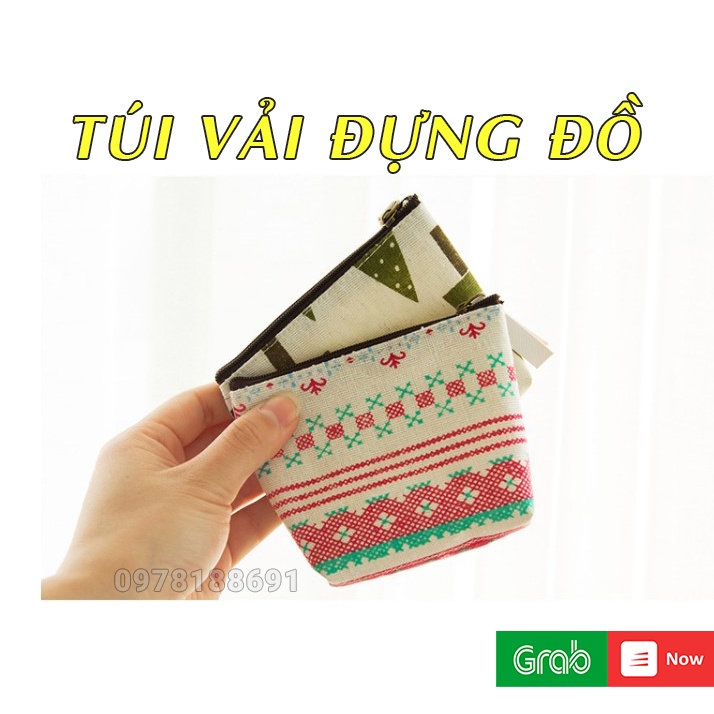 Túi vải đựng băng vệ sinh, tiền,.. họa tiết đáng yêu tiện lợi dành cho nữ (loại mới)