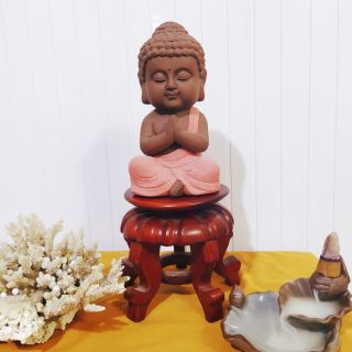 Tượng gốm Phật cầu nguyện (16 x 8cm)