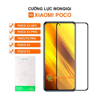 Kính cường lực Poco X3 NFC / Poco X2 / Poco X3 Pro / Poco F3 / F2 Pro / M3 chính hãng Monqiqi full màn hình