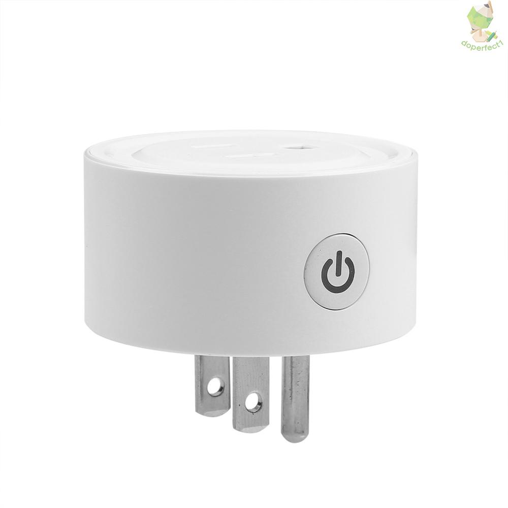 Portable Intelligent Automatic Mini Socket Wifi Plug Wi-Fi Enabled App Remote Control Wireless Timer with ON/OFF Switch for Light Electrical Appliance for Compatible Home
