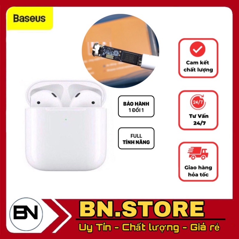 Tai nghe không dây bluetooth chip louda hổ vằn 1562 cảm biến hồng ngoại định vị đổi tên sạc pin trâu bảo hành 3 tháng