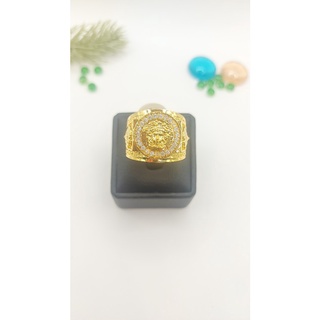 Nhẫn nam mạ vàng nhẫn nam chạm medusa một vòng đá 03.040rdx2.200522 - bền màu - bao đổi trả
