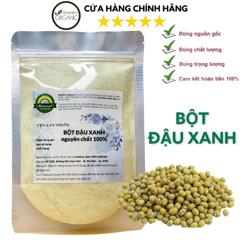 BỘT ĐẬU XANH NGUYÊN CHẤT 100% 500Gr  DÙNG LÀM ĐẸP TRẮNG SÁNG DA- GIẢM MỤN - MỜ THÂM NÁM