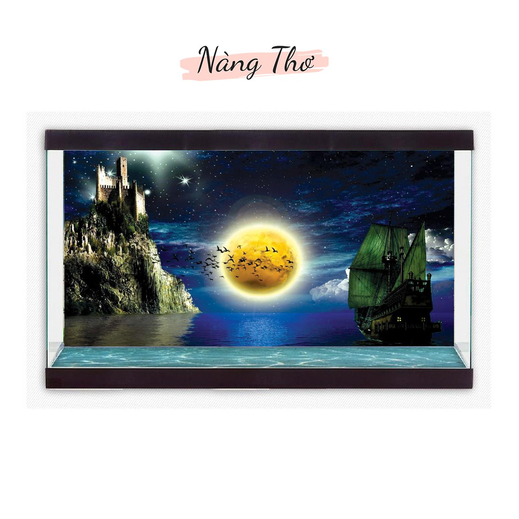 TRANH HỒ CÁ MẶT TRĂNG 3D_THIẾT KẾ NÀNG THƠ