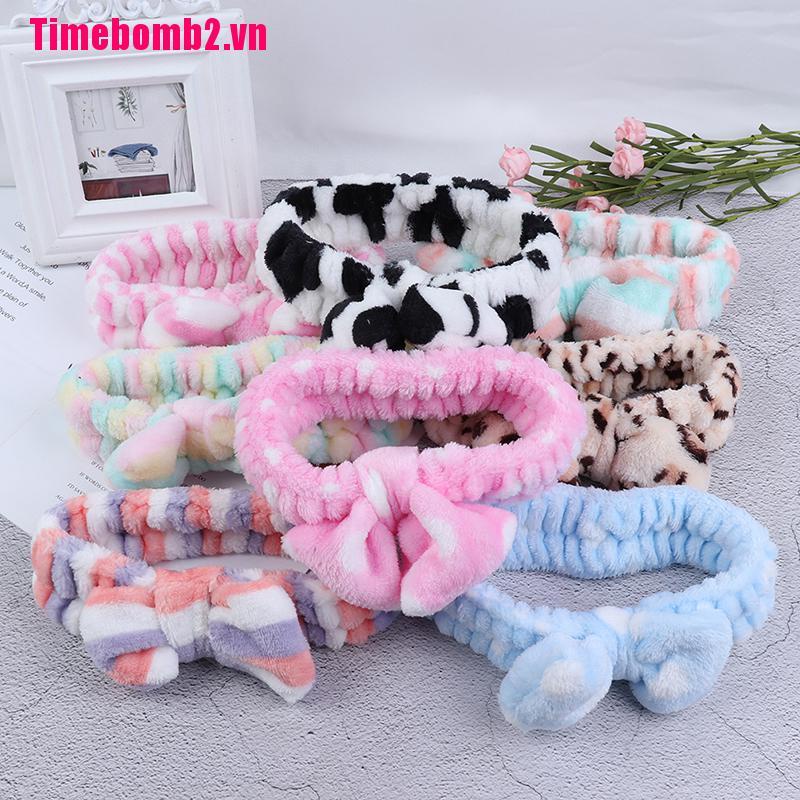 Băng Đô Rửa Mặt / Rửa Mặt Bằng Len San Hô Cho