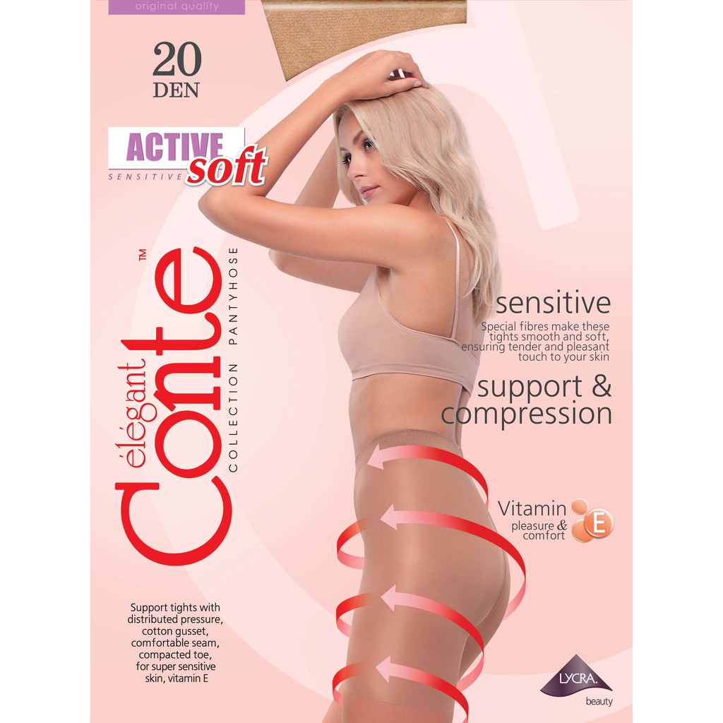 Quần tất Nga Conte - Active soft 20D