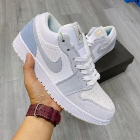 Giày sneaker JORDAN 1 THẤP CỔ MÀU XÁM XANH , giày jodan jd1 paris low