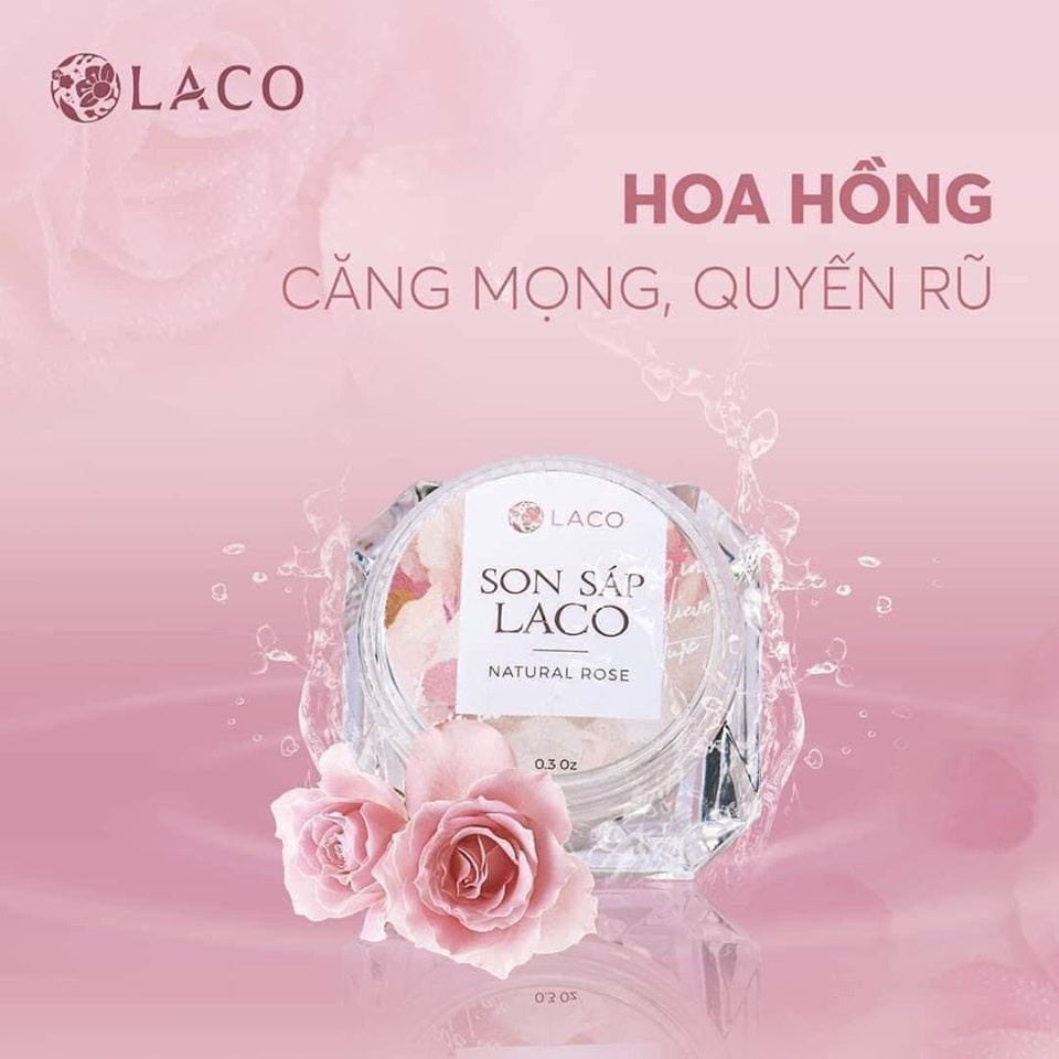 🔥 RẺ VÔ ĐỊCH 🔥Son Sáp LACO Chiết Xuất Hoa Hồng Hữu Cơ MAROSA 10g