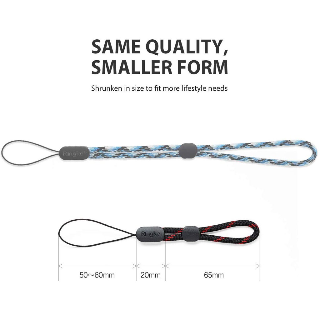 Dây đeo chính hãng Ringke Paracord Lanyard Strap 2 dòng Wrist Strap và Finger Strap