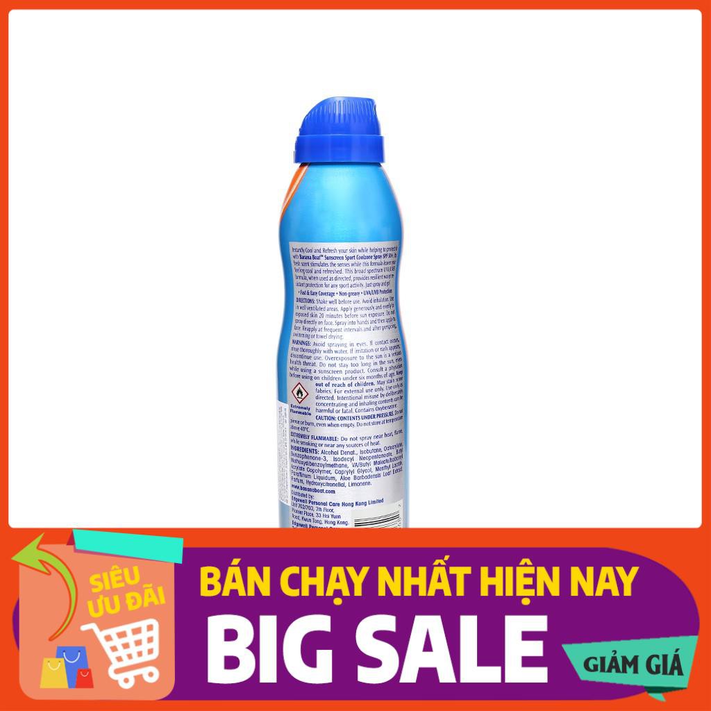 Xịt chống nắng thể thao Banana Boat Sport Coolzone SPF 50+/PA++++ 170g