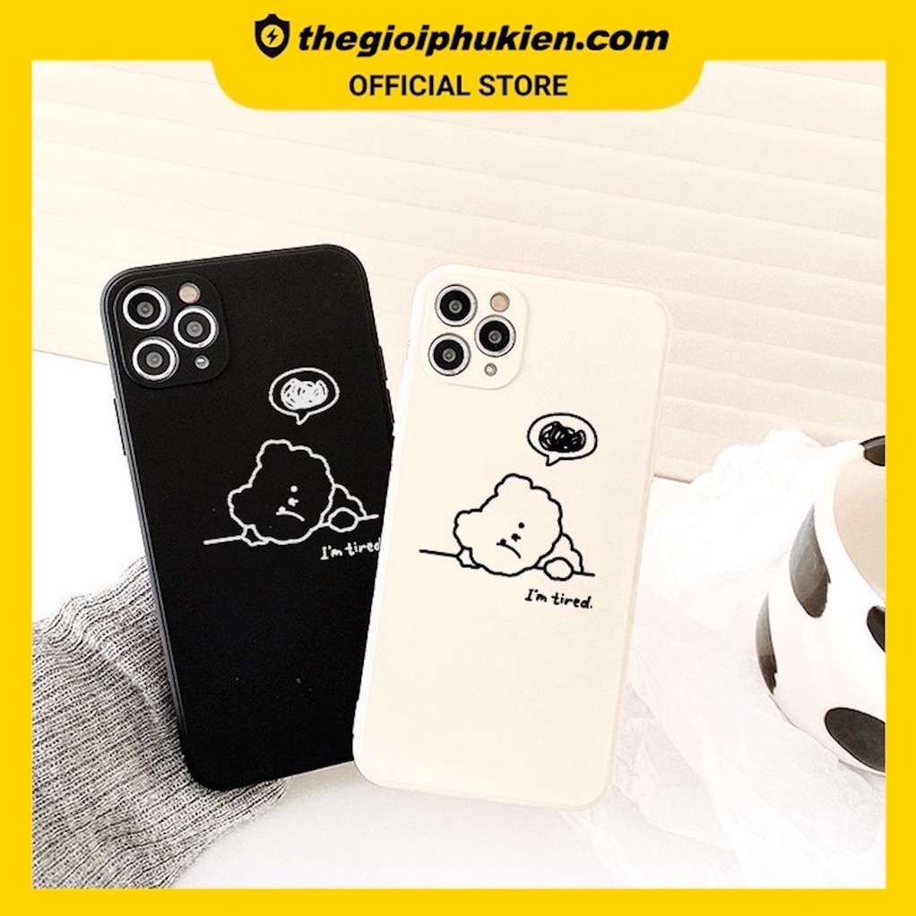 Ốp lưng iphone cạnh vuông Sleep Bear dành cho ip 6/6plus/6s/6splus/7/7plus/8/8plus/x/xs/11/12/pro/max - e34