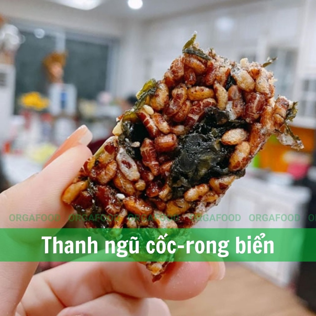 Thanh gạo lứt chà bông ngũ cốc/ rong biển/ yến mạch 100g Granola Bar giảm cân, cho gymer, ăn kiêng, eatclean Orgafood