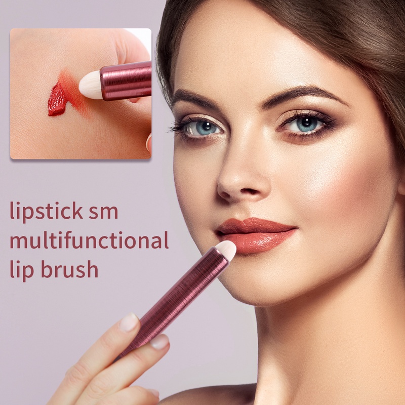 1 Cọ Trang Điểm Môi Lông Nylon Cán Gỗ Đa Năng