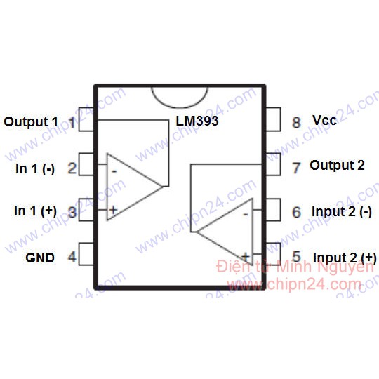 [3 CON] IC LM393 DIP-8 (LM393P LM393N LM393M 393)