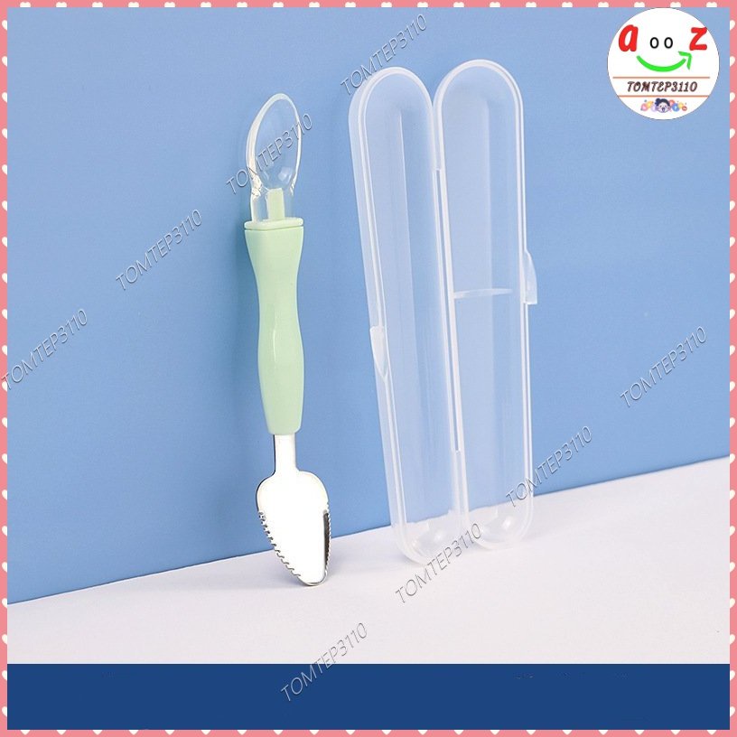 Thìa Nạo Hoa Qủa 2 Đầu Cho Bé Ăn Dặm - Muống Cạo Hoa Qủa Tập Ăn Cho Bé