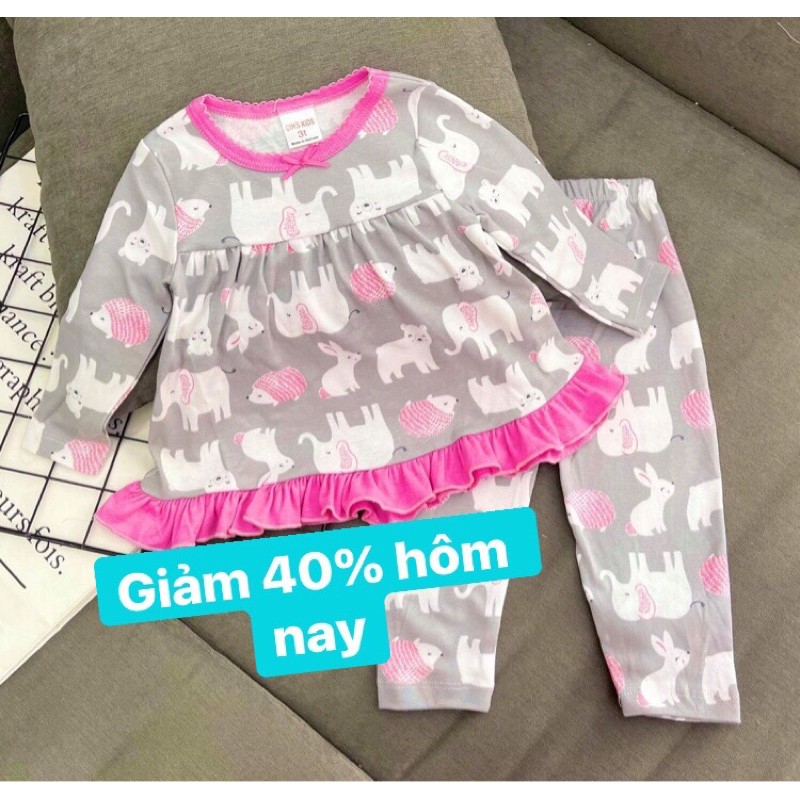 Bộ dài tay babydoll borip cho bé gái sỉ bộ dài tay cho bé hcm hồ chí minh gymboree