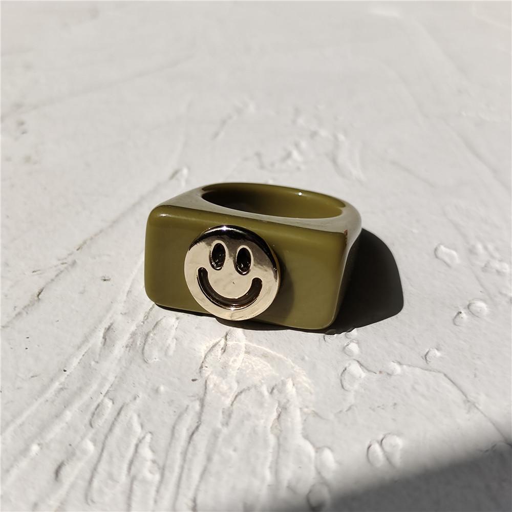 Nhẫn Nhựa Hình Mặt Cười Thời Trang Mùa Hè Hàn Quốc Cho Nữ