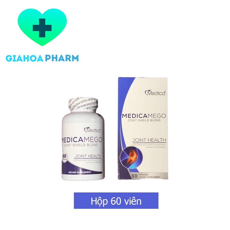 Viên uống hỗ trợ xương khớp, tăng dịch khớp và tái tạo sụn khớp Medica Mego (Nhập khẩu Mĩ) - Hộp 60 viên