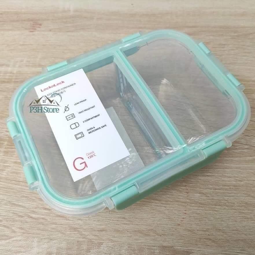 Hộp thủy tinh chia ngăn chịu nhiệt Lock&Lock Glass Food Container