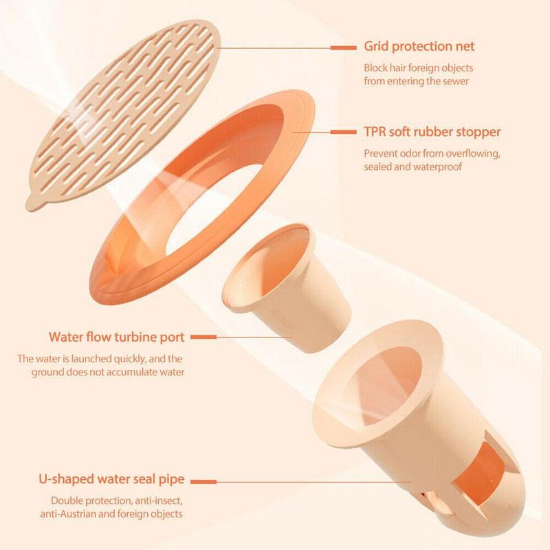 1 Nắp Silicone Lọc Rác Cho Lỗ Thoát Nước Nhà Tắm Tiện Dụng