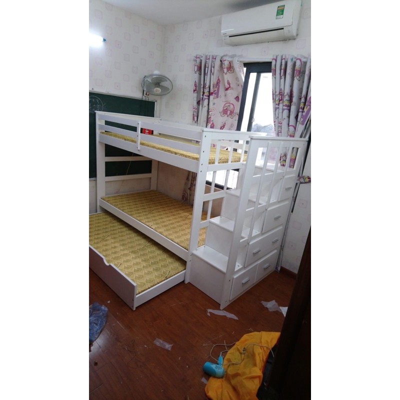 [XẢ HÀNG] Giường 3 Tầng Ali Gỗ Tự Nhiên- Trắng | BigBuy360 - bigbuy360.vn