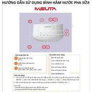 (CÓ ĐIỀU KHIỂN) BÌNH ĐUN NƯỚC PHA SỮA MISUTA - BÌNH HÂM NƯỚC PHA SỮA MISUTA