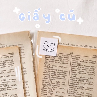 Bộ 10 Tấm Giấy Sách Cũ - Vintage Paper - Junk Journal