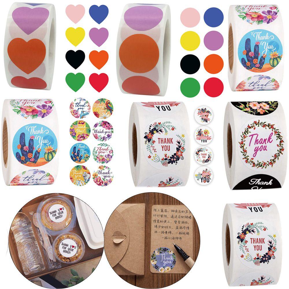 SUYO Cuộn 500 Nhãn Dán Tròn In Chữ Thank You Dùng Trang Trí Quà Tặng
