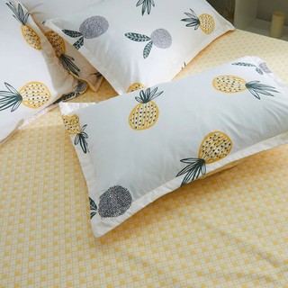 [Giá rẻ] Set Chăn Ga Poly DỨA VÀNG Uy tín