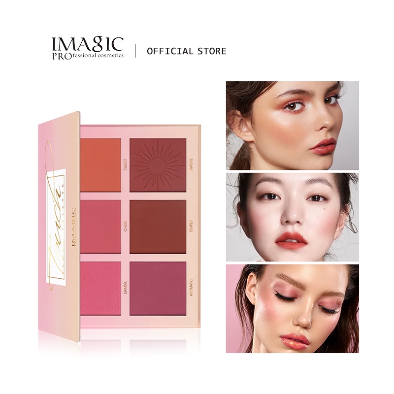 Bảng phấn má hồng IMAGIC 6 màu lì mịn mượt cao cấp 210g
