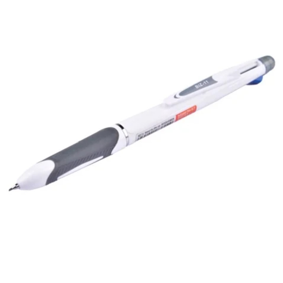 Bút đa năng Bizner nhiều ngòi BIZ-11 - Vỉ 1 cây gồm 1 bút bi xanh, 1 bút bi đen, 1 bút chì và 1 gôm