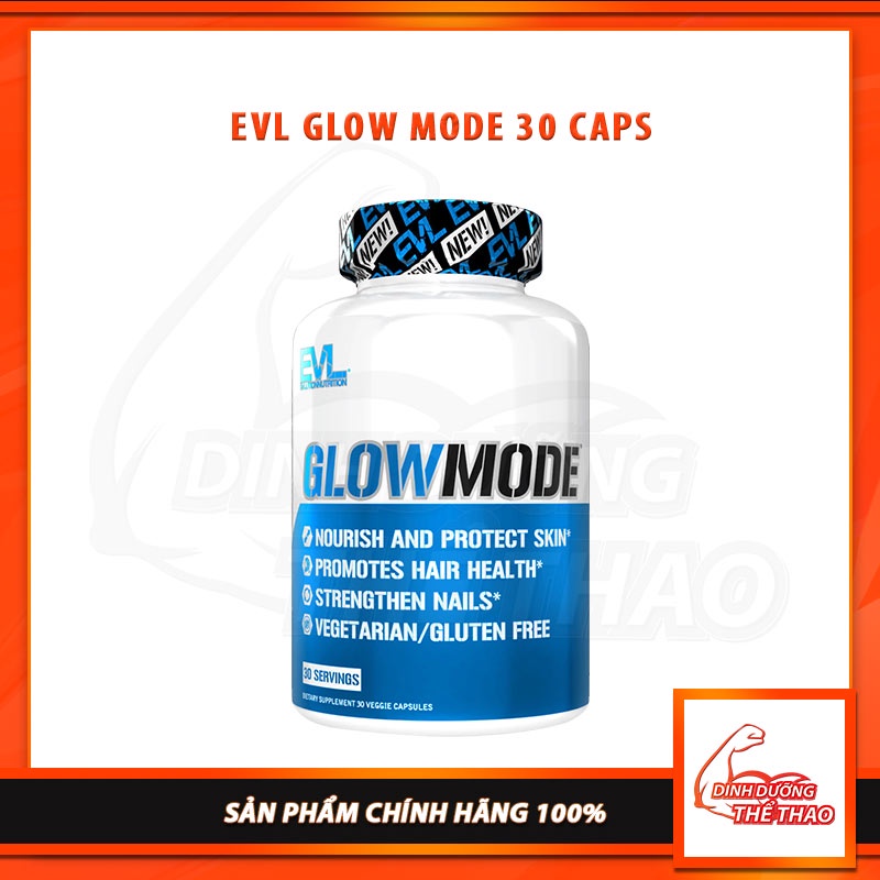 [SALE XẢ KHO] GLOW MODE EVL Hỗ Trợ Đẹp Da Mượt Tóc Trẻ Hóa Tế Bào EVLUTION GLOW MODE 30 VIÊN
